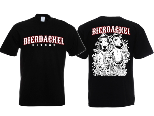 Bierdackel - Männer T-Shirt - schwarz