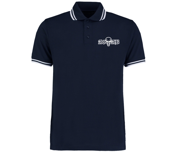 ACAB - Männer Polo Shirt - Skull - navy-weiß