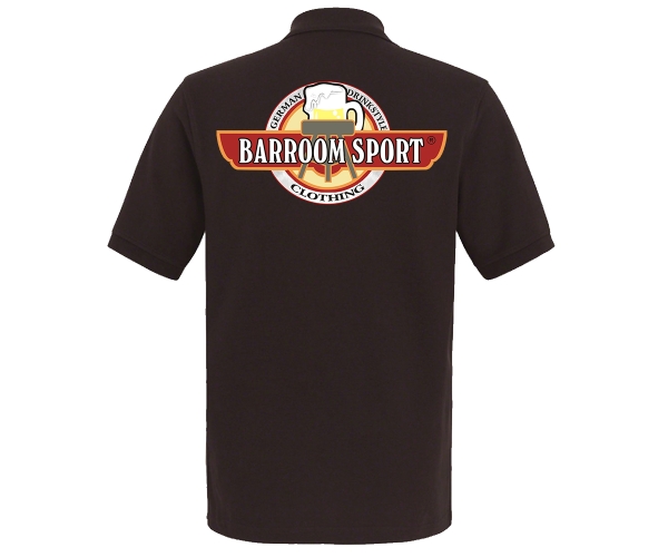 Barroom Sport - Männer Polo Shirt - Drinkstyle Clothing Logo - braun