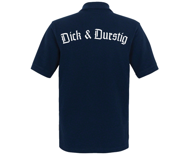 Barroom Sport - Männer Polo Shirt - Dick und Durstig - navy