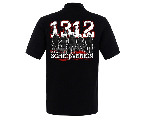 Hardcorps - Männer Polo Shirt - Scheißverein 1312 - schwarz