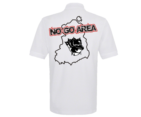 Ostdeutschland - Männer Polo Shirt - No go Area - weiss