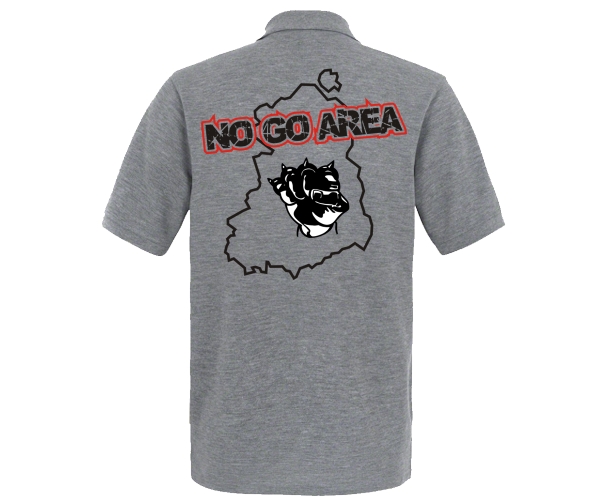 Ostdeutschland - Männer Polo Shirt - No go Area - grau meliert