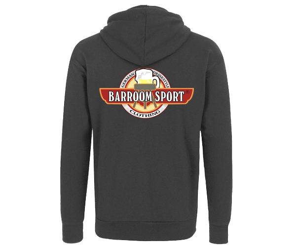 Barroom Sport - Männer Kapuzenjacke - Drinkstyle Clothing Logo - grau