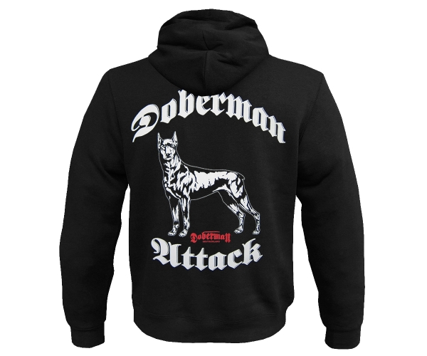 Doberman - Männer Kapuzenpullover - Attack