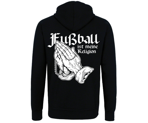 Fußball ist meine Religion - Fußballrocker - Männer Kapuzenpullover - schwarz