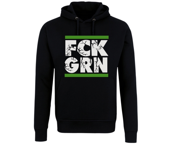 FCK GRN - Männer Kapuzenpullover - schwarz