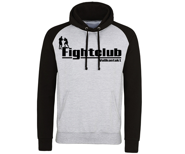 Fight Club - Vollkontakt - Männer Kapuzenpullover - 2tone - schwarz/grau