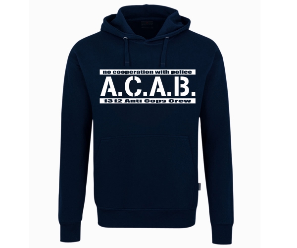 ACAB - No Cooperation with Police - Männer Kapuzenpullover - navy