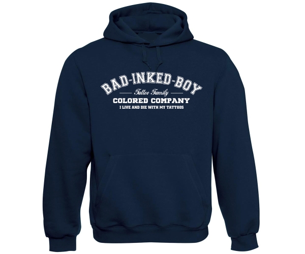 Bad inked Boy - Tattoo Family - Männer Kapuzenpullover - navy