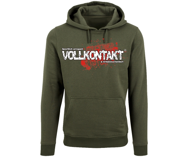 Vollkontakt - Logo - Männer Kapuzenpullover - oliv