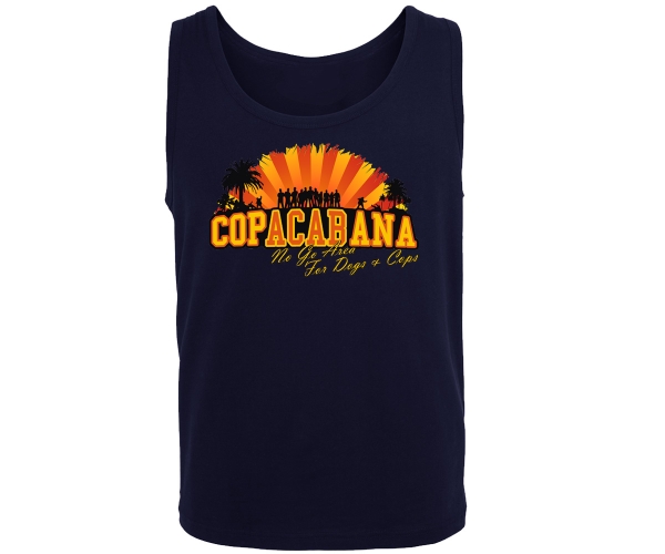 Copacabana - No go Area for Dogs and Cops - Männer Muskelshirt - navy