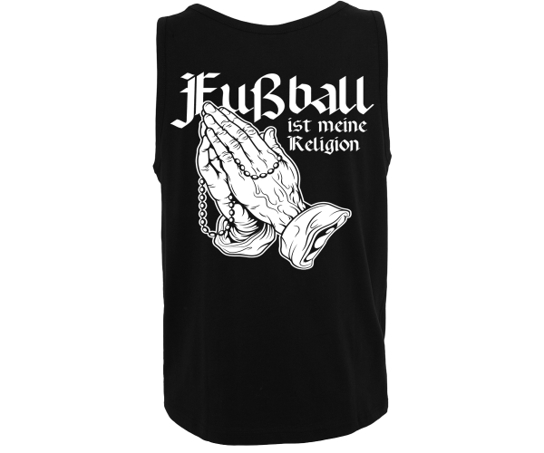 Fußballrocker - Fußball ist meine Religion - Männer Muskelshirt - schwarz