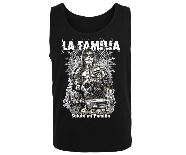 La Familia - Salute mi familia - Männer Muskelshirt - schwarz