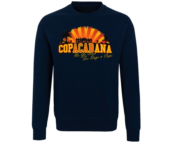 Copacabana - Männer Pullover - No go Area for Dogs and Cops - navy