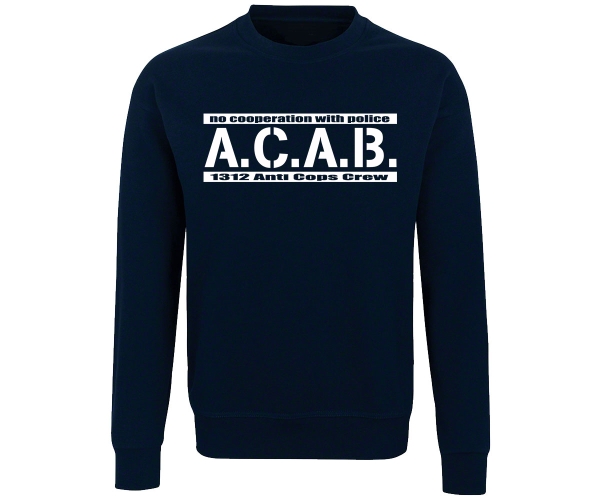 ACAB - No cooperation with Police - Männer Pullover - navy