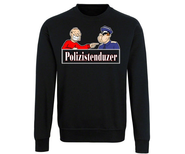 Polizistenduzer - -Männer Pullover - schwarz