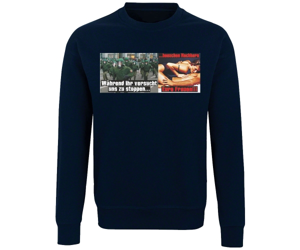 Uns stoppen - Männer Pullover - navy