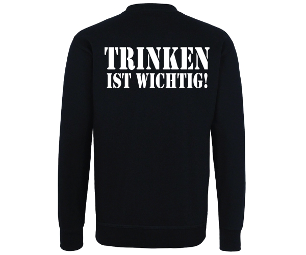 Trinken ist wichtig - Männer Pullover - schwarz