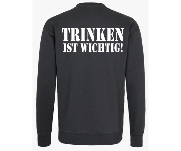 Trinken ist wichtig - Männer Pullover - grau