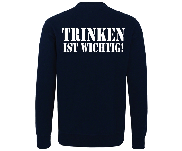 Trinken ist wichtig - Männer Pullover - navy