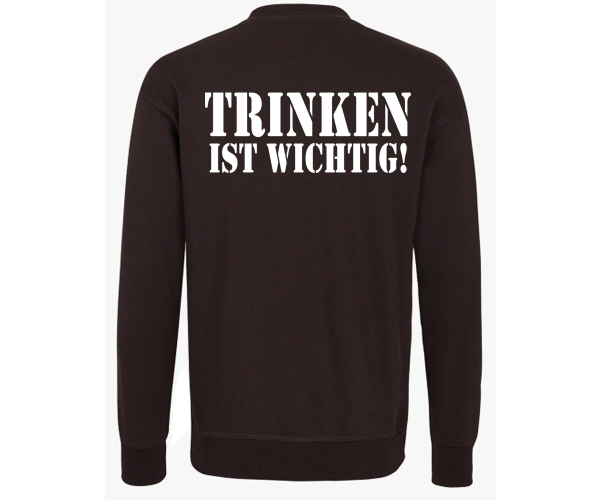 Trinken ist wichtig - Männer Pullover - braun