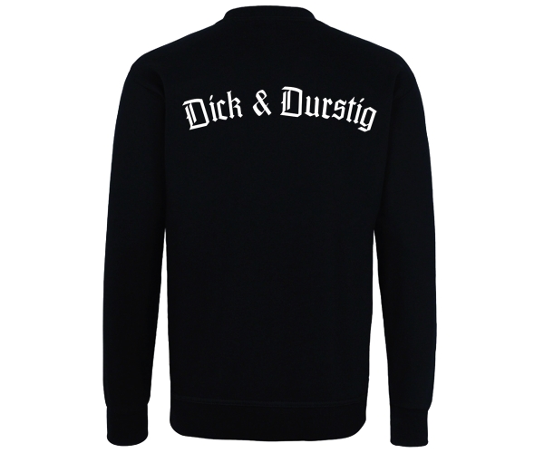 Dick und Durstig - Männer Pullover - schwarz