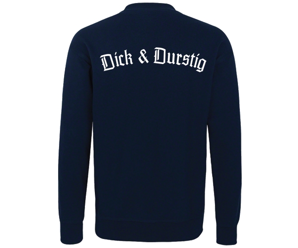 Dick und Durstig - Männer Pullover - navy