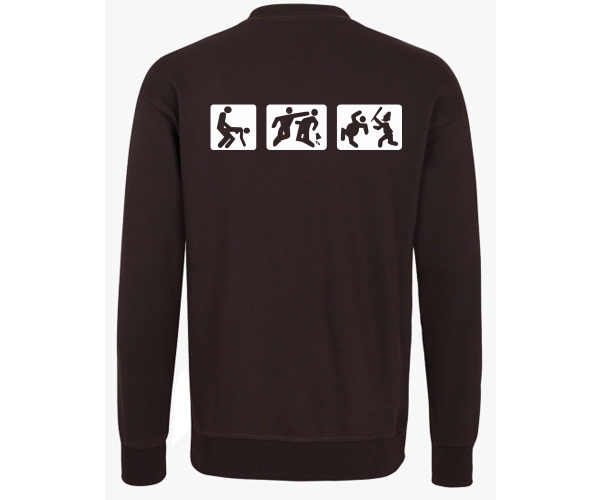 Barroom Sport - Männer Pullover - Drink Fuck Fight - braun
