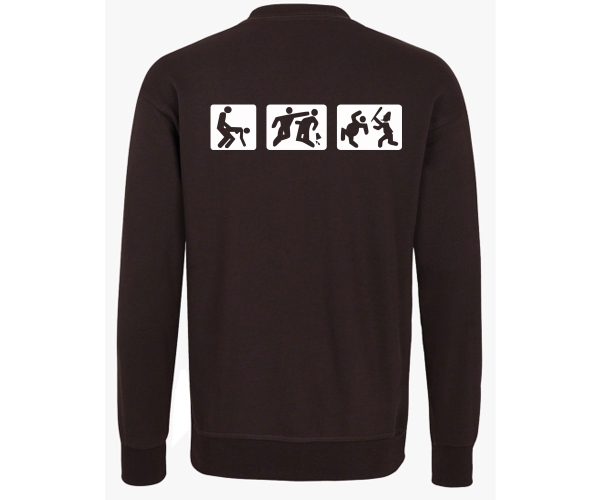 Barroom Sport - Männer Pullover - Drink Fuck Fight - braun