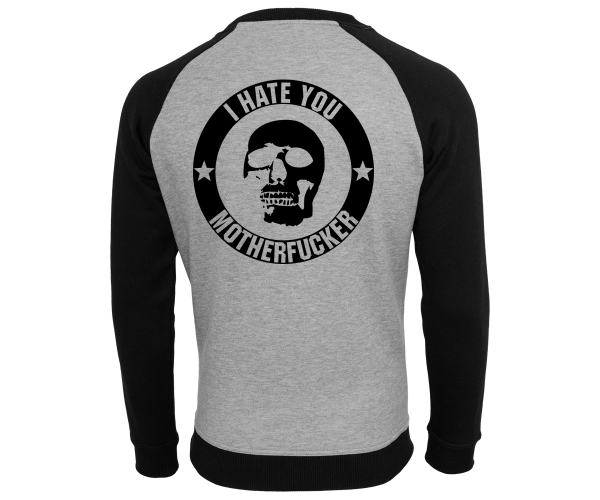 I hate you Motherfucker - Hardcorps - Männer Pullover - schwarz/grau