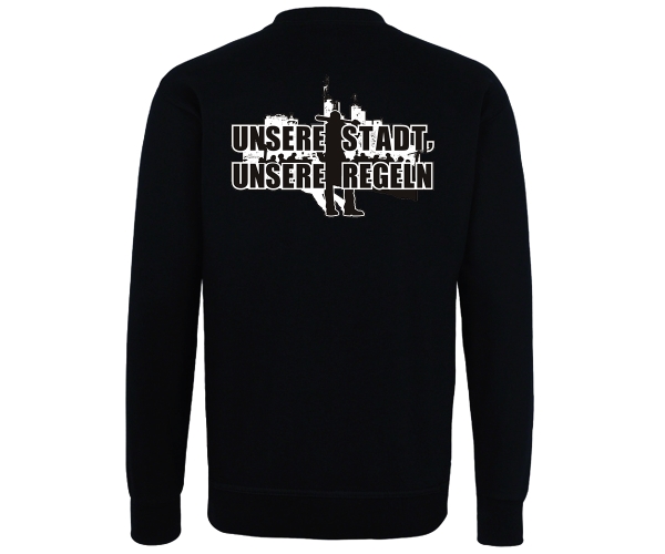 Unsere Stadt unsere Regeln - Hardcorps - Männer Pullover - schwarz