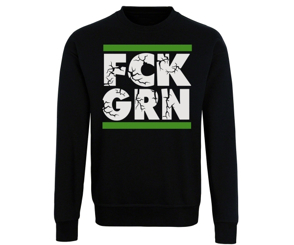 FCK GRN - Männer Pullover - schwarz