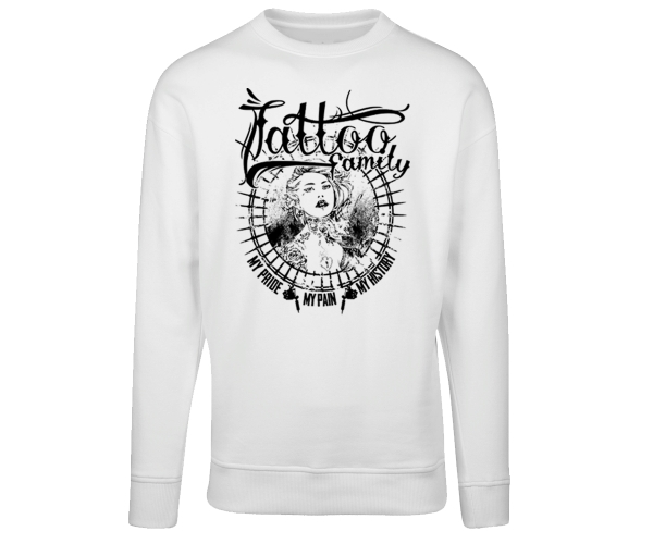 Pride Pain History - Tattoo Family - Männer Pullover - weiß