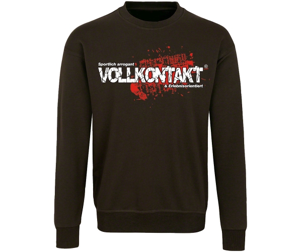 Vollkontakt - Logo - Männer Pullover - braun