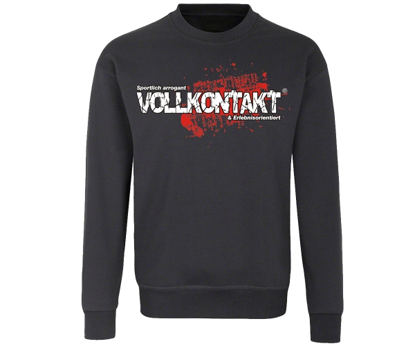 Vollkontakt - Logo - Männer Pullover - grau