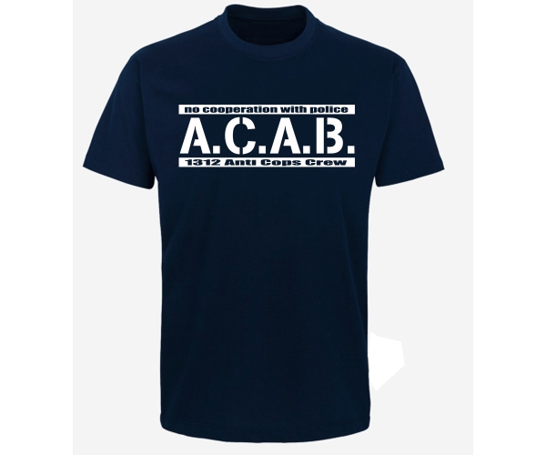 ACAB No Cooperation with Police - Männer T-Shirt - navy