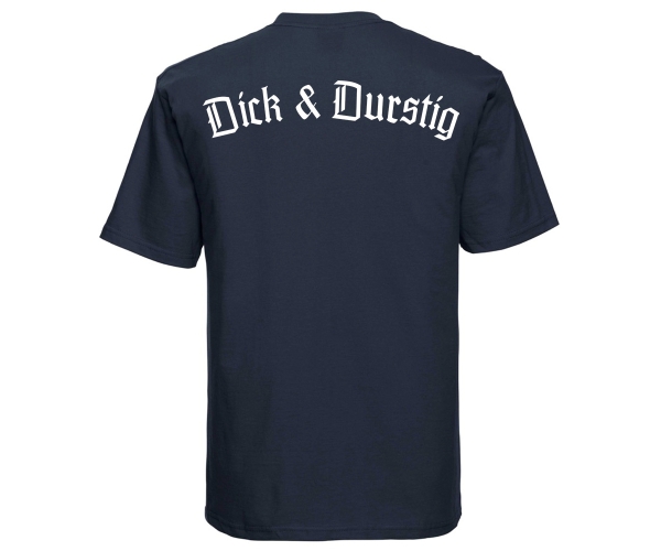 Dick und Durstig - Männer T-Shirt - navy