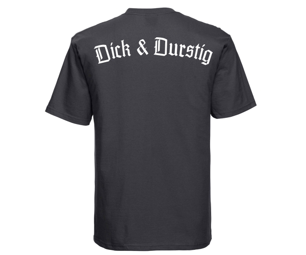 Dick und Durstig - Männer T-Shirt - grau