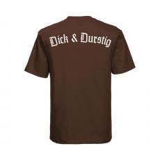Dick und Durstig - Männer T-Shirt - braun