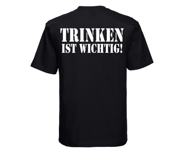 Trinken ist wichtig Männer T-Shirt schwarz