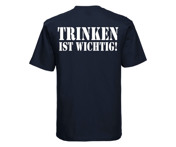 Trinken ist wichtig Männer T-Shirt navy