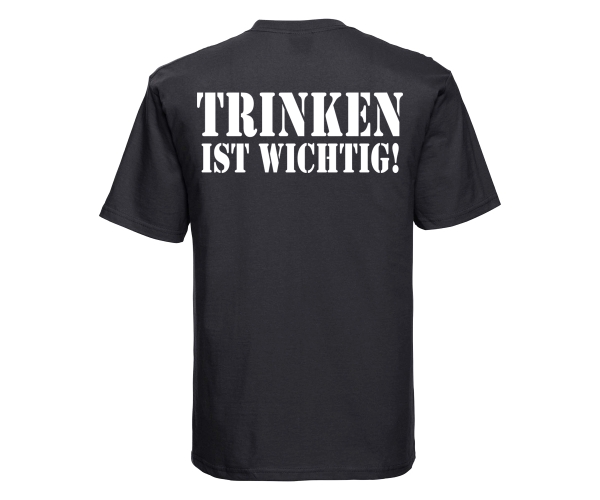 Trinken ist wichtig Männer T-Shirt grau