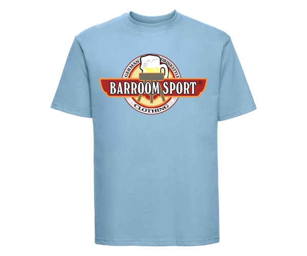 Barroom Sport Drinkstyle Clothing Logo - Männer T-Shirt - hell-blau