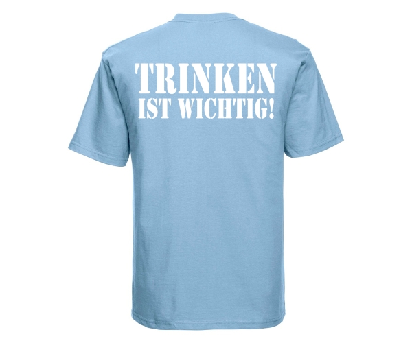 Trinken ist wichtig Männer T-Shirt hell-blau