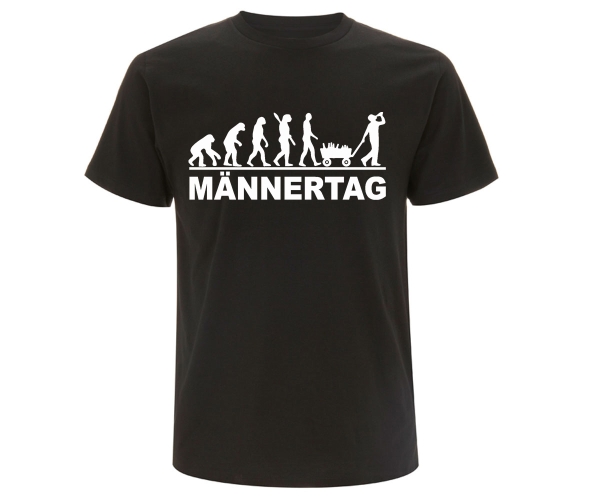 Männertag Evolution - Männer T-Shirt - schwarz