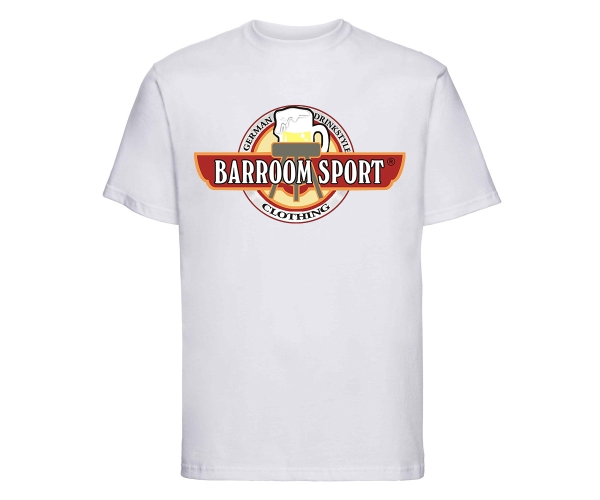 Barroom Sport Drinkstyle Clothing Logo - Männer T-Shirt - weiß