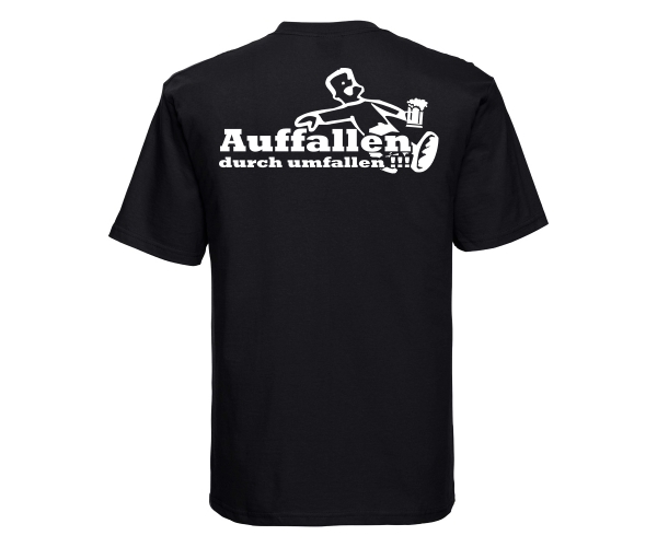 Auffallen durch umfallen - Männer T-Shirt - schwarz