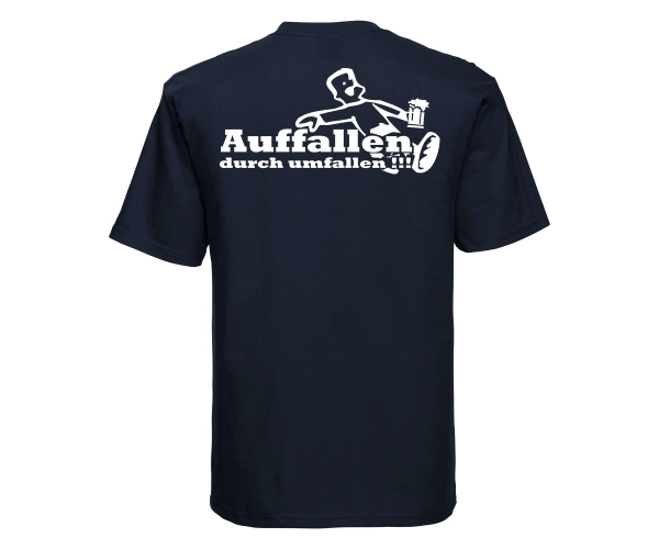 Auffallen durch umfallen - Männer T-Shirt - navy