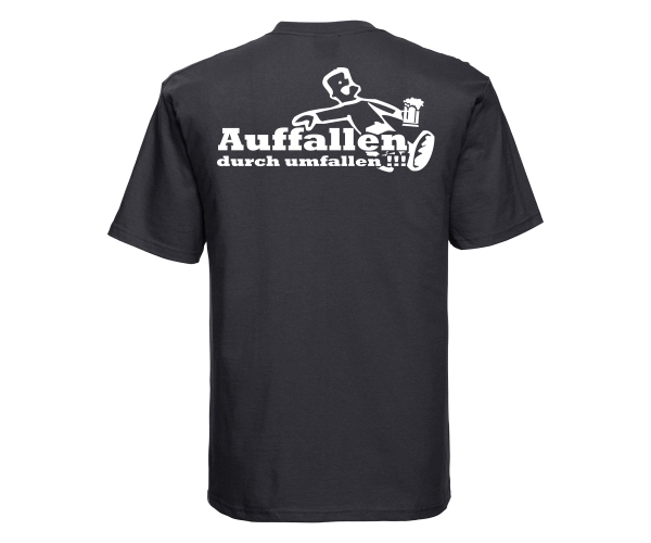 Auffallen durch umfallen - Männer T-Shirt - grau